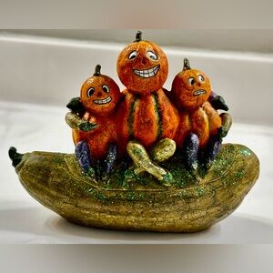 VINTAGE PUMPKIN PEOPLE CANDY DISH